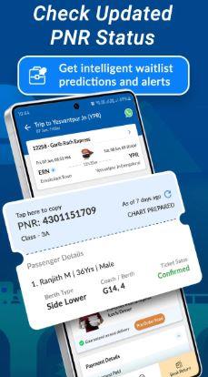 pnr status check for railway ticket